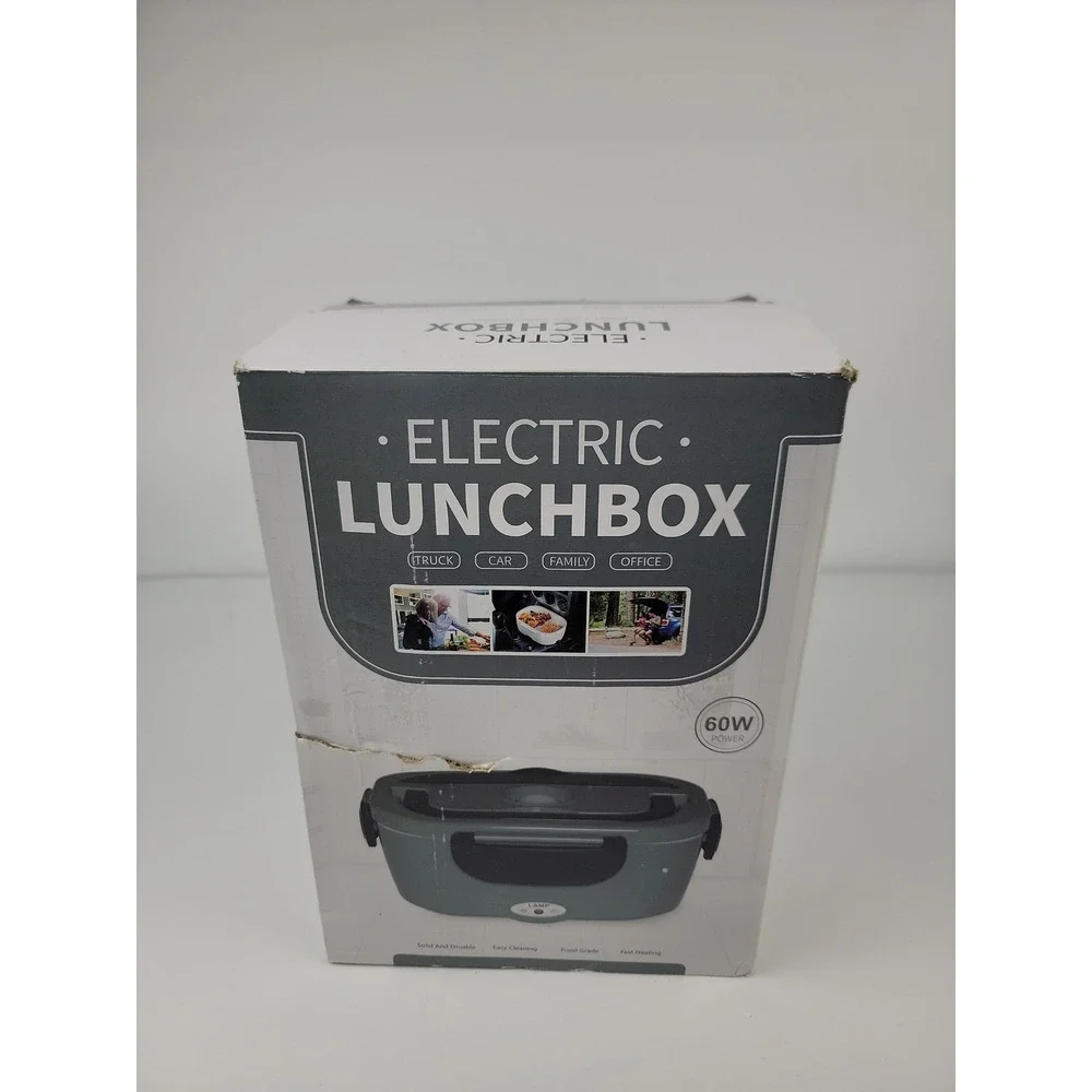 Electric Lunch Box 60W Portable Food Warmer 12V 24V 110V 1.5L for Car Truck Offi